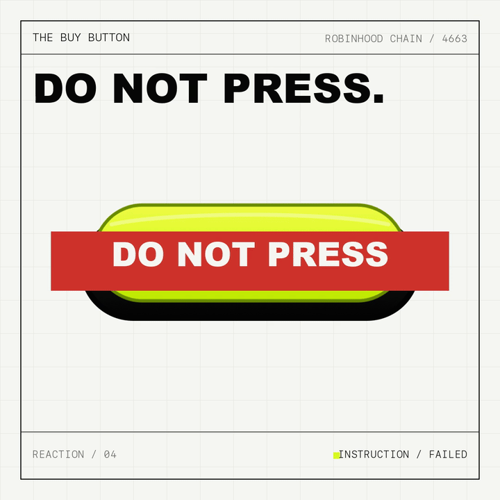 Animated warning not to press the Buy Button immediately being ignored